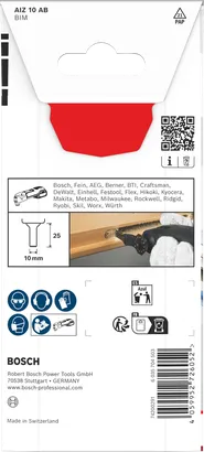 Bosch universaalne Starlock-tera 10 × 25 mm.